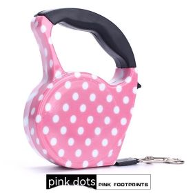 Pet Automatic Retractable Traction Dog Leash (Option: Pink Dots-5 M X1cm Wide)