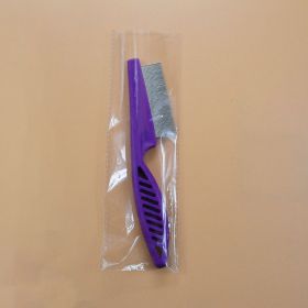 Pet Hair Removal Combs Grooming Brush Dog Cat Puppy Kitty Rabbit Massage Comb Flea Remover Home Pets Care Bath Cleaning Tool (Color: L Purple Opp)