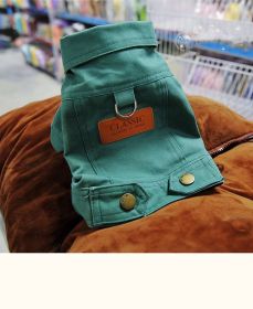 Dogcat Autumn Traction Denim Jacket (Option: Green Traction Clothes-L)